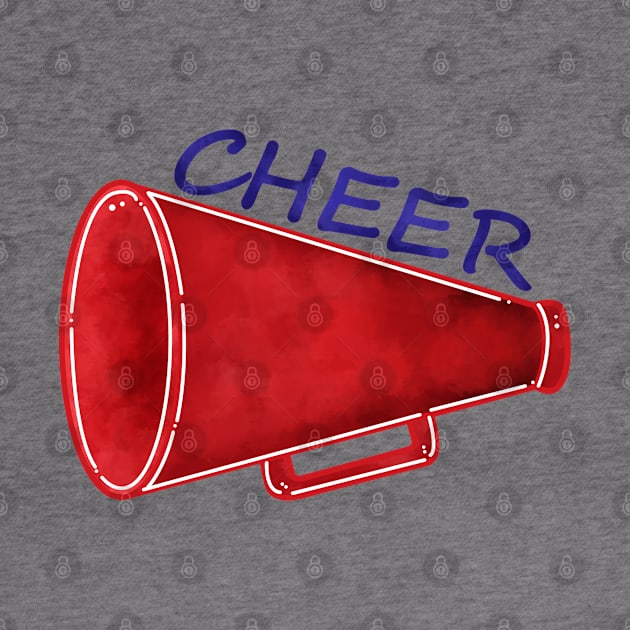 Watercolor Megaphone Cheer by lunamoonart